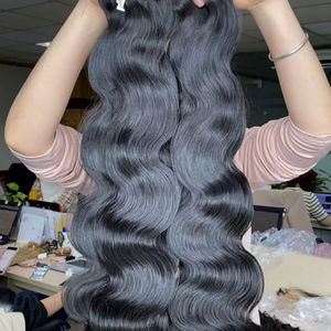 Extensiones de Cabello Humano Virgen Remy de Onda Corporal de Una Sola Tira, Cabello Vietnamita Crudo con Cutícula Alineada, Paquetes de Cabello Calidad 10A, Color Natural - Product Image 1