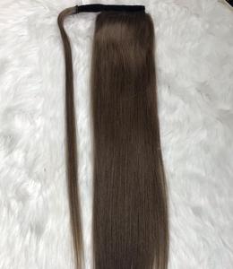 Vente chaude Humain Remy Vierge Extensions de Cheveux Queue de Cheval Cordon Conception Prix de Gros - Product Image 6
