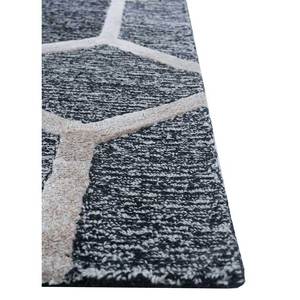Tapis en laine et viscose tufté à la main TNQ-347, gris et noir avec motif géométrique, pour usage domestique - Product Image 4