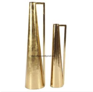 Maceta de aluminio hecha a mano de lujo moderna personalizada al por mayor, jarrón de metal de mesa decorativo duradero, flores fundidas para bodas - Product Image 3