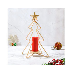 Bougeoir en métal en forme d'arbre classique Bougeoir noir Joyeux Noël et bougeoir décoratif festif au meilleur prix - Product Image 3