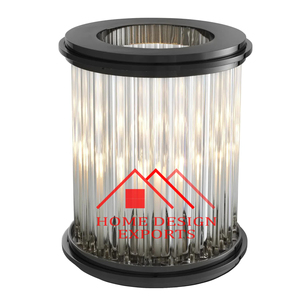 Bougie décorative de luxe pour la maison, en métal et en verre, bougeoir à bougie hurricane, vente chaude 2025 - Product Image 1