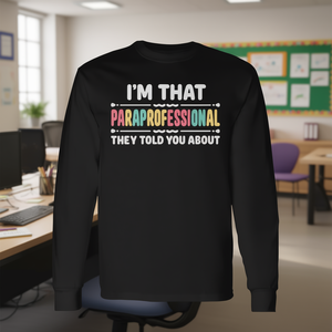 Maglietta a maniche lunghe: Sono quello/a che li chiamano paraprofessionisti, ma non te lo hanno detto! Categoria prodotti promozionali - Product Image 3