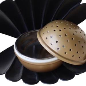 เตาเผากำยานโลหะหรูหรา ลายดอกไม้ ฝาปิดแบบเจาะรู เตาเผากำยานแบบอาหรับ ที่ใส่กำยาน กลิ่นหอม ของขวัญจากตะวันออกกลาง - Product Image 6