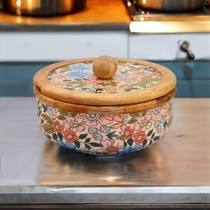 Low Cost <b>Wooden</b> Chapati <b>Box</b> with Handle for Easy Serving of Warm and Soft Rotis Smooth Finish <b>Wooden</b> Printed Roti <b>Box</b> - Product Image 4