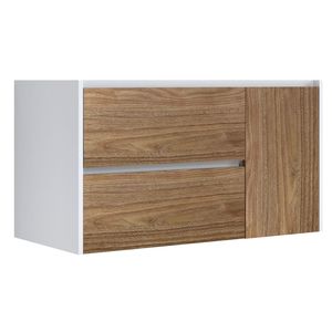 Luis NordikFlat bagno vanità con due cassetti e porta laterale 91x46 xh55.5 cm miele colore Base lavabo dimensioni confezionate - Product Image 1
