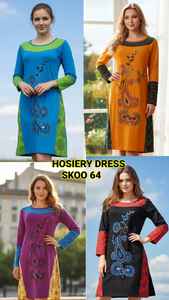 Robe longue brodée colorée à la mode, nouvelle collection 2022 - Product Image 5