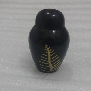 โกศใส่เถ้ากระดูกของมนุษย์ออกแบบข้าวสาลีโกศทองเหลืองสีน้ำตาลตกแต่งสำหรับผู้ใหญ่โกศที่ระลึกขนาดใหญ่โดย ayaans - Product Image 1