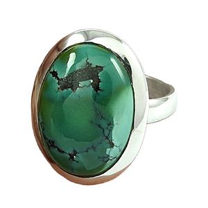Piedra preciosa turquesa precio de fábrica hecho a mano al por mayor hermosos anillos de piedras preciosas naturales fabricante 925 joyería de plata esterlina - Product Image 1