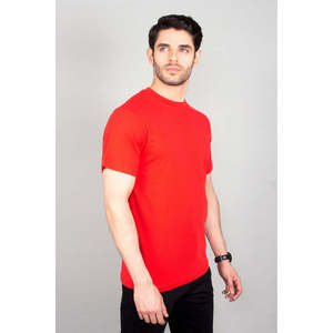 T-shirt basique en coton à col rond pour homme, faible MOQ, 100 % jersey, motif uni, léger, 300 grammes, T-shirt basique tendance - Product Image 3