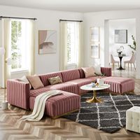 Ensemble de canapé sectionnel rond moderne 6 pièces personnalisé Chaise double avec tissu noir et blanc pour la maison Meubles de salon