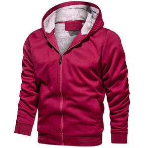 Autumn <b>Zipper</b> <b>Men's</b> Hoodies Casual Fleece Solid Color Warm Hooded Sweatshirt Daily <b>Cardigan</b> Winter Hoodies for <b>Men</b> - Product Image 3