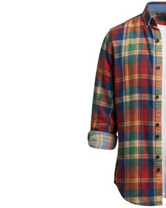 Camisa a Cuadros para Hombre, Manga Larga, Estilo Casual de Franela, Multicolor Rojo Azul Verde Amarillo, Fabricación Personalizada al por Mayor - Product Image 3