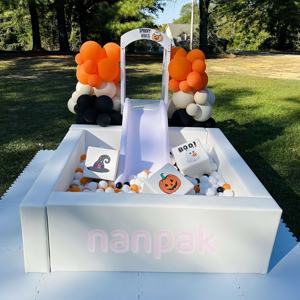 Perlengkapan Bermain Anak Warna Putih Hijau Pastel Beige, Pit Bola Lunak, Sewa Peralatan Bermain untuk Acara Komersial, Pesta, dan Ulang Tahun - Product Image 2