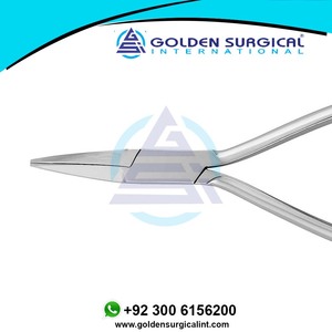 Alicates de ortodoncia de laboratorio y oficina para doblar alambres y para uso general con pico largo y liso | Instrumentos para dentaduras postizas - Product Image 4