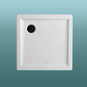 Plato de Ducha Cerámico Antideslizante Matera H6, Diseño Cuadrado de 90x90 cm - Product Image 1