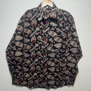 Elegante Camisa Casual de Algodón Estampada a Mano para Hombre |   Colección de Camisas de Manga Larga 100% Algodón con Estampado - Product Image 1