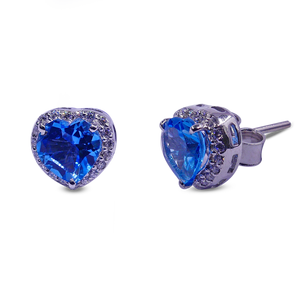 Pendientes de plata de ley 925 con piedras preciosas de Topacio Azul, joyería personalizada, hecho a mano, para fiesta - Product Image 2