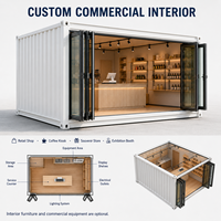 Container Marittimo Convertito in Edificio Modulare, Negozio Portatile Personalizzato per Caffè, Chioschi e Progetti Commerciali