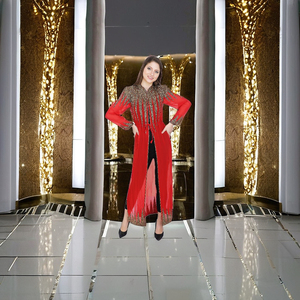 ชุดเดรสใส่ไปงานปาร์ตี้สไตล์กิโมโนเปิดด้านหน้าสำหรับผู้หญิงใส่ในวันหยุดงานปักด้วยมือหรูหราสวมใส่สบาย - Product Image 1