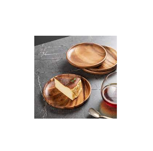 Plateau de service rond en bois d'acacia Offre Spéciale, assiette de chargeur pour les aliments, les collations, les fruits, le pain et l'utilisation artisanale à bas prix - Product Image 2