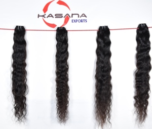 Vente en gros d'extensions de cheveux humains vierges noirs alignés sur les cuticules non transformées de couleur naturelle indienne 100% pour une vague profonde en vrac - Product Image 3