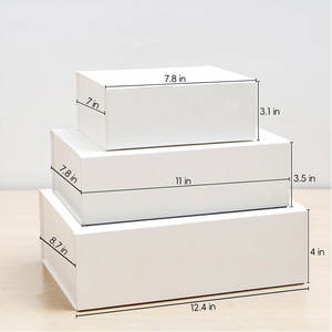 7,8x7x3,1 pulgadas, caja de regalo blanca con tapa, caja de propuesta de padrino plegable con magnético, Cajas de Regalo para regalos, boda - Product Image 2