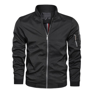 . Blouson aviateur pour homme, tissu léger et respirant, fermeture à glissière sur le devant avec ourlet côtelé, parfait pour les activités de plein air et les voyages - Product Image 3
