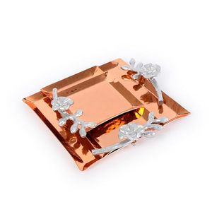 แฮนด์เมดคุณภาพระดับพรีเมียมตกแต่งจับตอกโลหะทองแดงสีจานเสิร์ฟ - Product Image 4