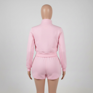 ใหม่ล่าสุดประจำปี 2024 ชุดเซ็ตเสื้อแขนยาวถักนิตติ้งสีพื้น 3 สี สไตล์ลำลอง เสื้อครอปเซ็กซี่ ชุดเซ็ต 2 ชิ้นสำหรับผู้หญิง - Product Image 3