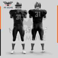 Uniforme de Fútbol Americano OEM 2026 Transpirable y Antibacterial, Tallas Grandes, Mangas Cortas, Personalizable con Nombre y Logotipo del Equipo para Adultos