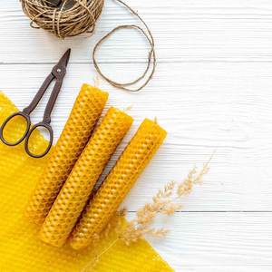 Bulk raw beeswax foundation sheets made in Kyrgyzstan for <b>candle</b> production beekeeping and natural cosmetics use - Product Image 4