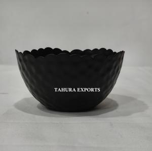 ชามโลหะสีดำเงาขนาดเล็กเหมาะสำหรับเสิร์ฟผสมและจัดเก็บด้วยโครงสร้างที่ทนทานและโค้งที่อ่อนโยนในขนาดที่กำหนดเอง - Product Image 1