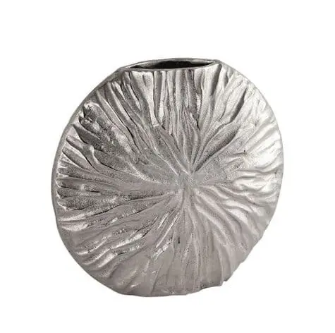 Vaso d'argento in metallo per centrotavola di nozze vaso di esposizione di fiori in metallo all'ingrosso vaso di fiori in alluminio vaso moderno per la decorazione della casa