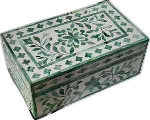 Eco-Friendly Bone Inlay <b>Box</b> with Feng Shui Design for Gift & Jewelry Storage-<b>Soft</b> Interior for Delicate Items - Product Image 4