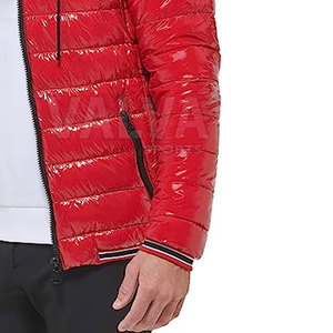 Chaquetas de Invierno Ligeras para Hombre de Alta Calidad de Fábrica, con Capucha y Manga Larga, Chaquetas Acolchadas con Logotipo Personalizado Impreso en Lona, Servicio OEM - Product Image 6