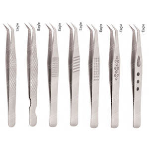 Eagle-pinces d'extension de cils couleur argent à motifs différents - Product Image 1