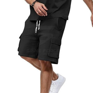 Custom Two-Piece <b>T</b> <b>Shirt</b> <b>and</b> <b>Shorts</b> <b>Set</b> for <b>Men</b> Solid Pattern 100% Cotton for Summer - Product Image 6