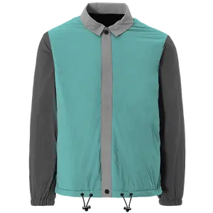 ダブルカラーボーイズジャケットアウターは高品質の最高のプレーンナイロンポリエステルコーチジャケットを着用