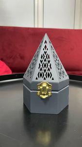 Brûleur Mabkhara en bois massif décoratif de luxe, durable, écologique, élégant, porte-parfum d'intérieur, Bakhoor Oud arabe - Product Image 6