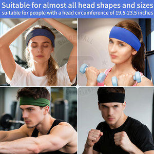 Sweat <b>Control</b> Headband Soft Elastic Headband For Fitness Sessions Lightweight Fabric Headband Comfortable <b>Grip</b> Headband - Product Image 4