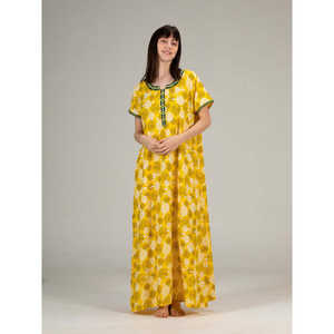 Camisón 100% Algodón Supersuave con Bolsillo Bordado, Logotipo Personalizado, Cierre Elástico en la Cintura, Tejido ODM Súper Cómodo - Product Image 1