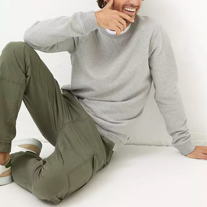 Nueva llegada de los hombres de gran tamaño de ropa informal de etiqueta privada personalizada sudaderas de lana impermeable impreso de punto de manga larga - Product Image 2