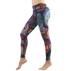 Leggings de yoga sin costuras de cintura alta con efecto fruncido y levantamiento de glúteos, estilo tie-dye, para mujer, ideales para entrenamiento y deporte. - Product Image 2