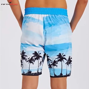 Pantalones cortos de playa de secado rápido para hombre al por mayor, bañadores de cintura media con bolsillos y cierre de cremallera, bañadores estampados para la playa - Product Image 6