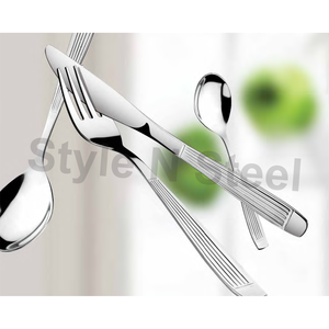 4 Uds. Cubiertos, cuchara de golf, tenedor, cuchillo y cuchara para bebé, juego de cubiertos de pulido de espejo de Color plateado con diseño a precio mayorista - Product Image 3