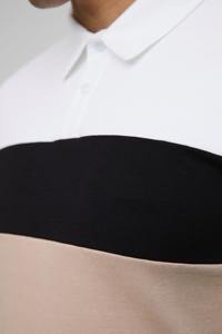 2025 nouveau t-shirt polo pour hommes 100% coton piqué tissu coupe ample personnalisé imprimé logo couleur bloc T-shirt pour hommes - Product Image 2