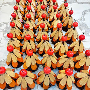 Wooden Tree Coaster Natural Wood <b>Placemat</b> For Cup Pot Heat Use Kitchen Table Vietnam By 99 Gold Data - Ms Violet - Product Image 3