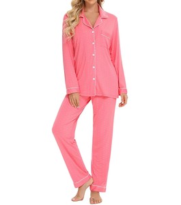 Cómodo Loungewear Modal pijamas para mujer hogar suave ropa de dormir transpirable verano primavera temporada manga larga Mujer ropa de dormir - Product Image 5