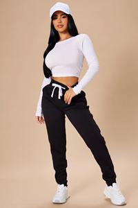 Whole sale customizable slim fitted premium quality <b>women</b> sweat joggers trendy <b>fleece</b> basic <b>trousers</b> for <b>women</b> - Product Image 6